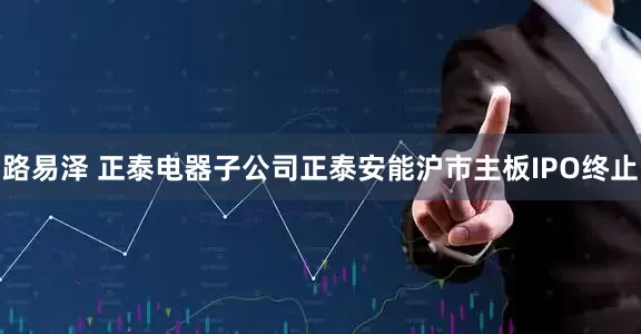 路易泽 正泰电器子公司正泰安能沪市主板IPO终止